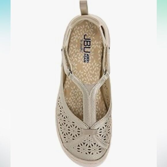Women's JBU by jambu daffodil sneaker sandal 7.5  cream shimmer Comfort Classic - Picture 7 of 10